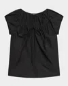 Theory Easy Tie Blouse In Black