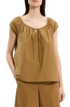Theory Easy Tie Woven Shirt In Brown