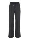 Theory Grey Drawstring Pants In Stretch Fabric Woman In Grey