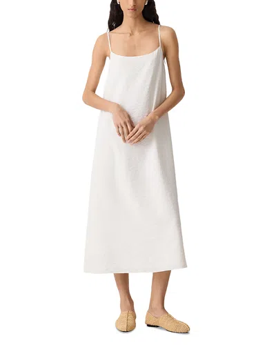 Theory Slip Dress In Relaxed Silk In White