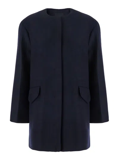 Theory Cape Bk Coat.wool Me In Black