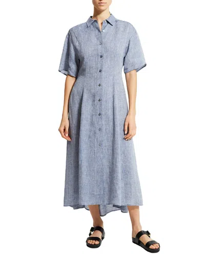 Theory Elastic Back Shirtdress In Blue