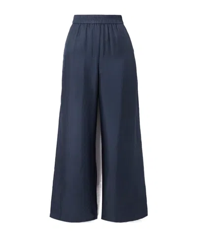 Theory Elastic Waist Casual Pants In Blue