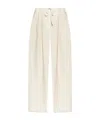 Theory Elastic Waist Casual Pants In White