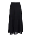 Theory Black Skirt With Elastic Waist In Black