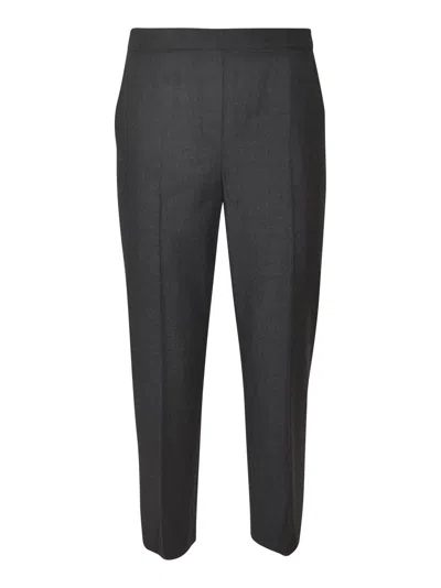 Theory Double Pleat Trousers In Grey