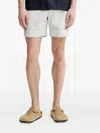 Theory Elastic-waistband Shorts In Gray