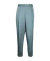 Theory Elasticated Cropped Trousers In Blue