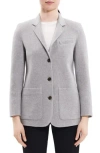 Theory Elbow Patch Wool & Cashmere Jacket In Gray