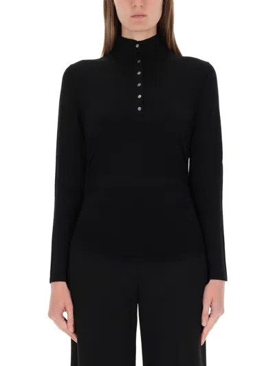 Theory Elegant Wool Sweater For Women In Black