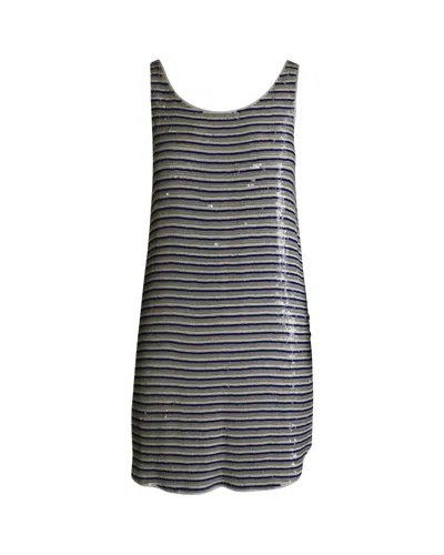 Theory Embellished Mini Dress In Multicolor Sequin