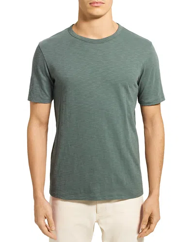 Theory Essential Crewneck Short Sleeve Tee In Balsam Green