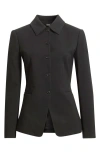 Theory Cutaway Jacket In Admiral Crepe In Black