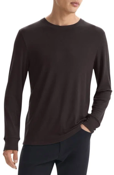 Theory Essential Long Sleeve T-shirt In Brown
