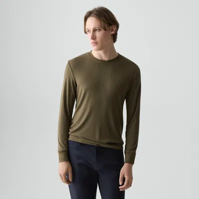 THEORY ESSENTIAL LONG-SLEEVE TEE IN ANEMONE MODAL JERSEY