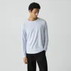 Theory Essential Long-sleeve Tee In Anemone Modal Jersey In Blue
