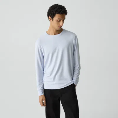 Theory Essential Long-sleeve Tee In Anemone Modal Jersey In Blue