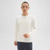 Theory Essential Long-sleeve Tee In Anemone Modal Jersey In Winter White