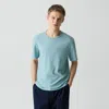 Theory Essential Tee In Cosmos Slub Cotton In Blue