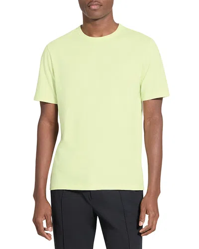Theory Essential Tee In Cosmos Slub Cotton In Green