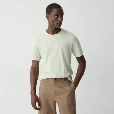 Theory Essential Tee In Cosmos Slub Cotton In Light Greenstone
