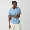 Theory Essential Tee In Cosmos Slub Cotton In Rainstorm