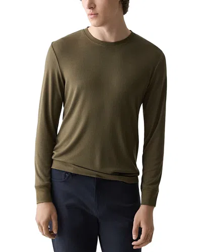 Theory Essential Tee Long Sleeve In Anemone Milano In Green