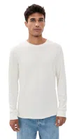 Theory Essential Tee Long Sleeve In Anenome Winter White In White
