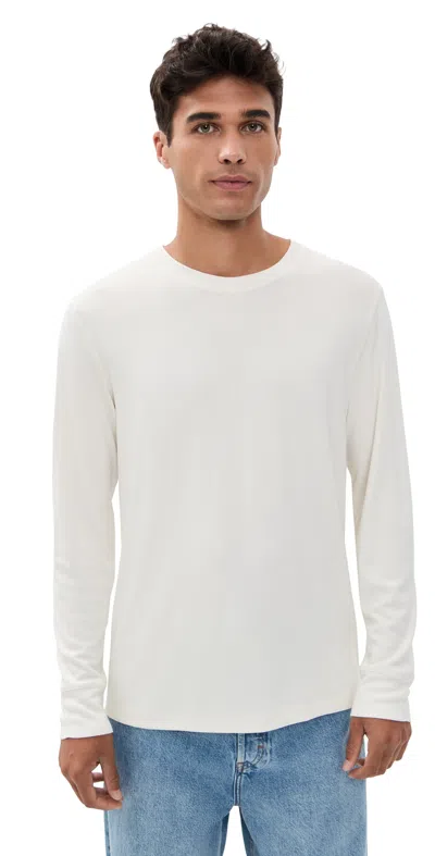 Theory Essential Tee Long Sleeve In Anenome Winter White