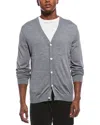 Theory Essential Wool Cardigan In Gray