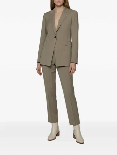 Pre-owned Theory Etiennette & Treeca Tailored Suit In Neutrals