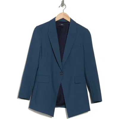 Theory Etiennette B Good Wool Suit Jacket In Ash Blue