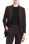 Theory Etiennette One-button Good Wool Suiting Jacket In Mink