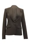 Theory Etiennette Blazer In Black Good Wool In Black