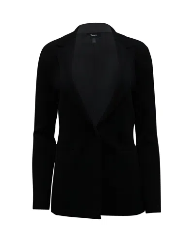 Theory Etiennette Blazer In Black Wool