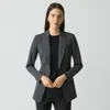 Theory Etiennette Blazer In Good Wool In Charcoal Melange