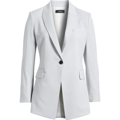 Theory Etiennette Wool-blend Twill Blazer In White