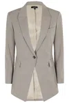Theory Etiennette Stretch-wool Blazer In Pfa Cinder Melange