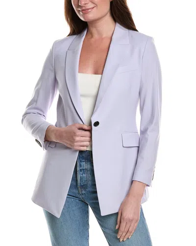 Theory Etiennette Wool-blend Blazer In Purple