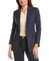 Theory Etiennette Blazer In Good Wool In Blue