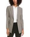 Theory Etiennette Wool-blend Blazer In Gray