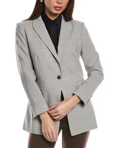 Theory Etiennette Wool-blend Blazer In Grey