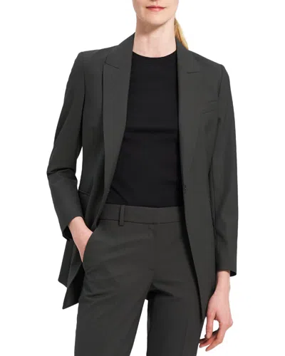 Theory Etiennette Wool-blend Jacket In Brown