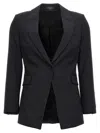 Theory Veste De Tailleur En Laine Mélangée In Black