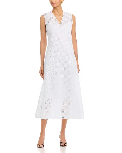 Theory Eyelet Embroidered Midi Dress In Multi