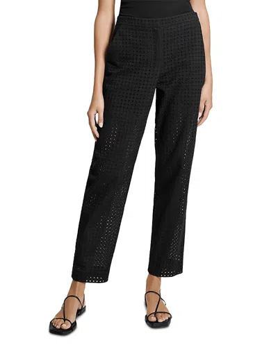 Theory Eyelet Embroidered Pants In Black