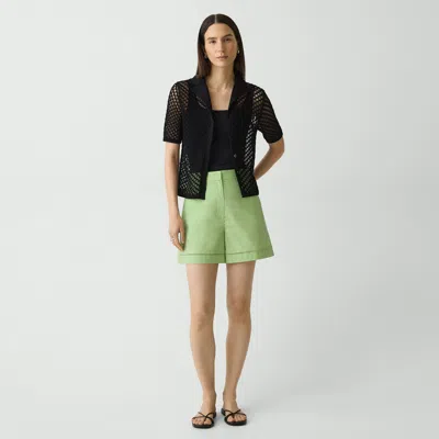 Theory Eyelet Short In City Poplin