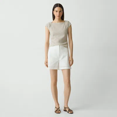 Theory Eyelet Short In City Poplin