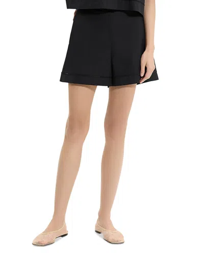 THEORY EYELET TRIM SHORTS