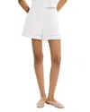 Theory Eyelet Trim Shorts In White